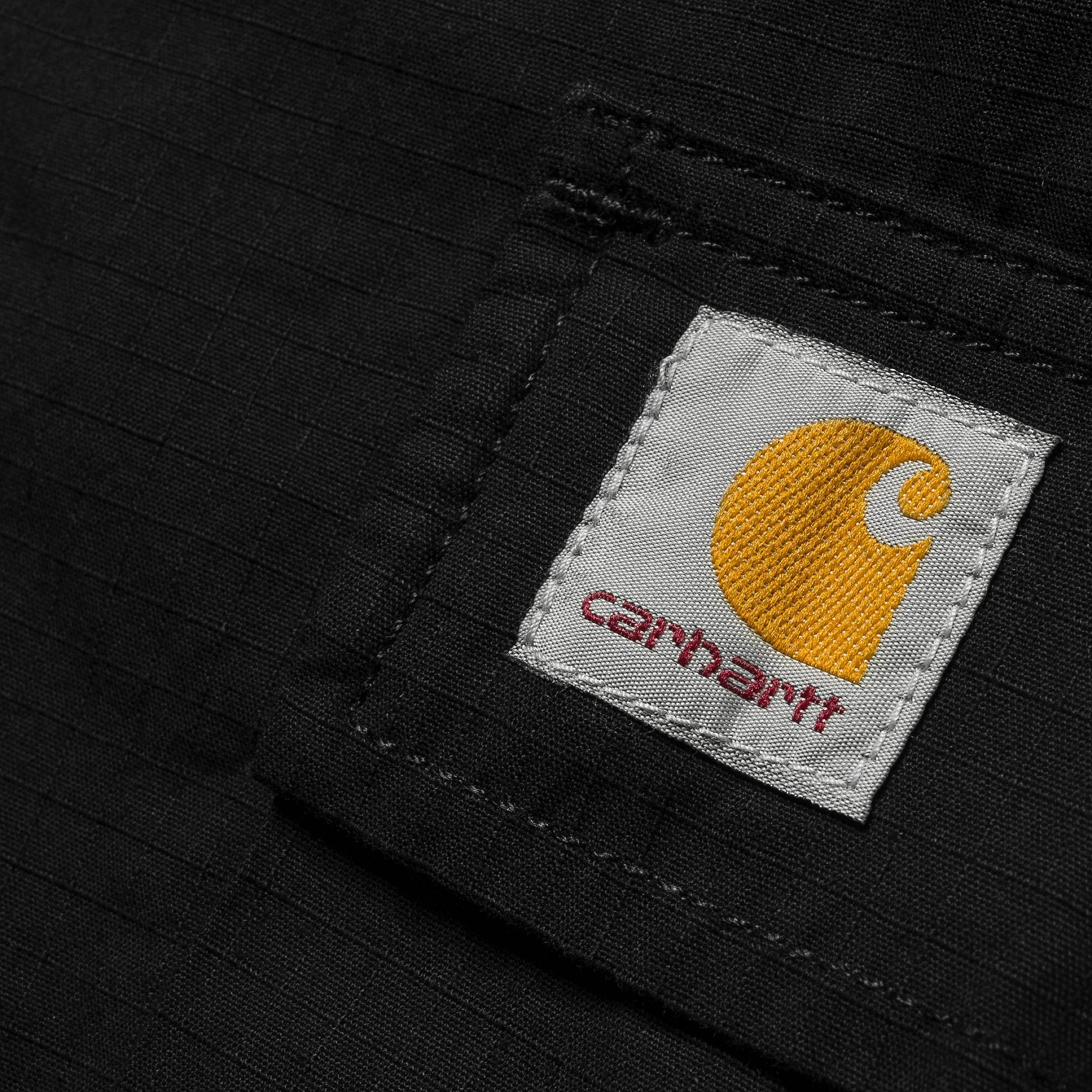 Carhartt WIP Regular Cargo Shorts - Black Rinsed - Image 5