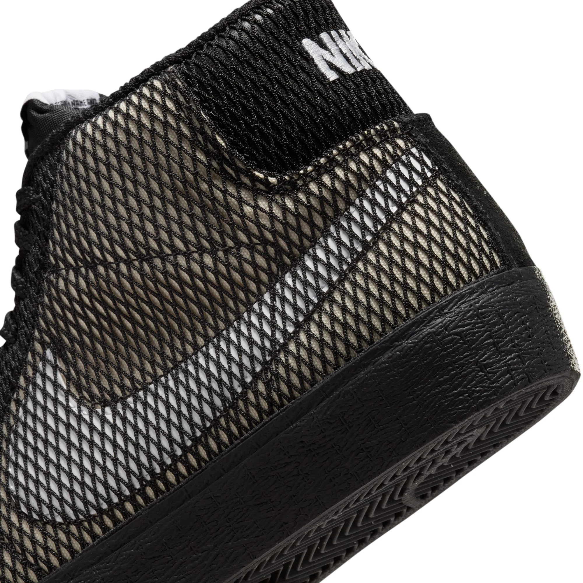 Nike SB Blazer Mid Premium Shoes - White/Black-White-Black - Image 8