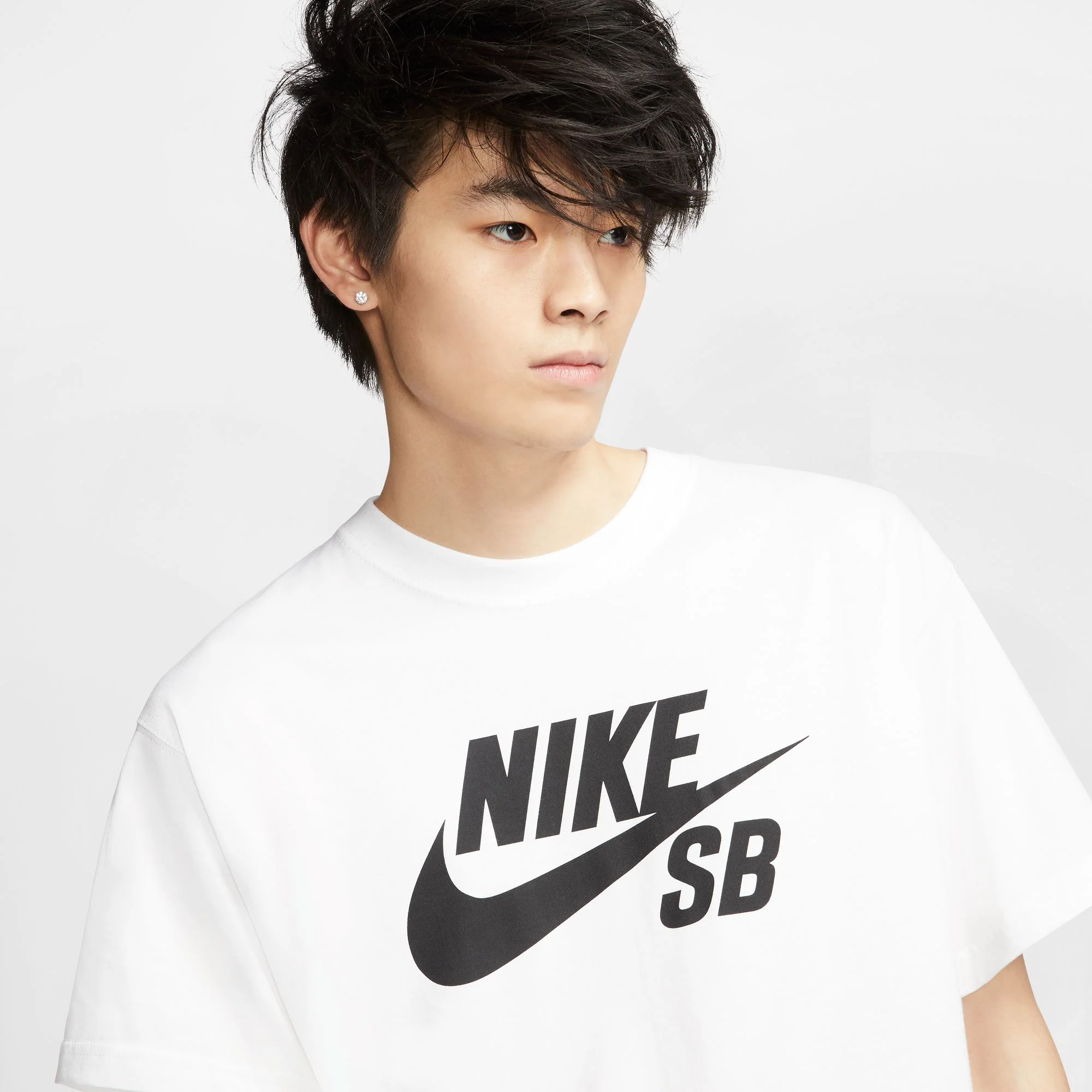 Nike SB Large Icon Logo T-shirt - White - Image 4