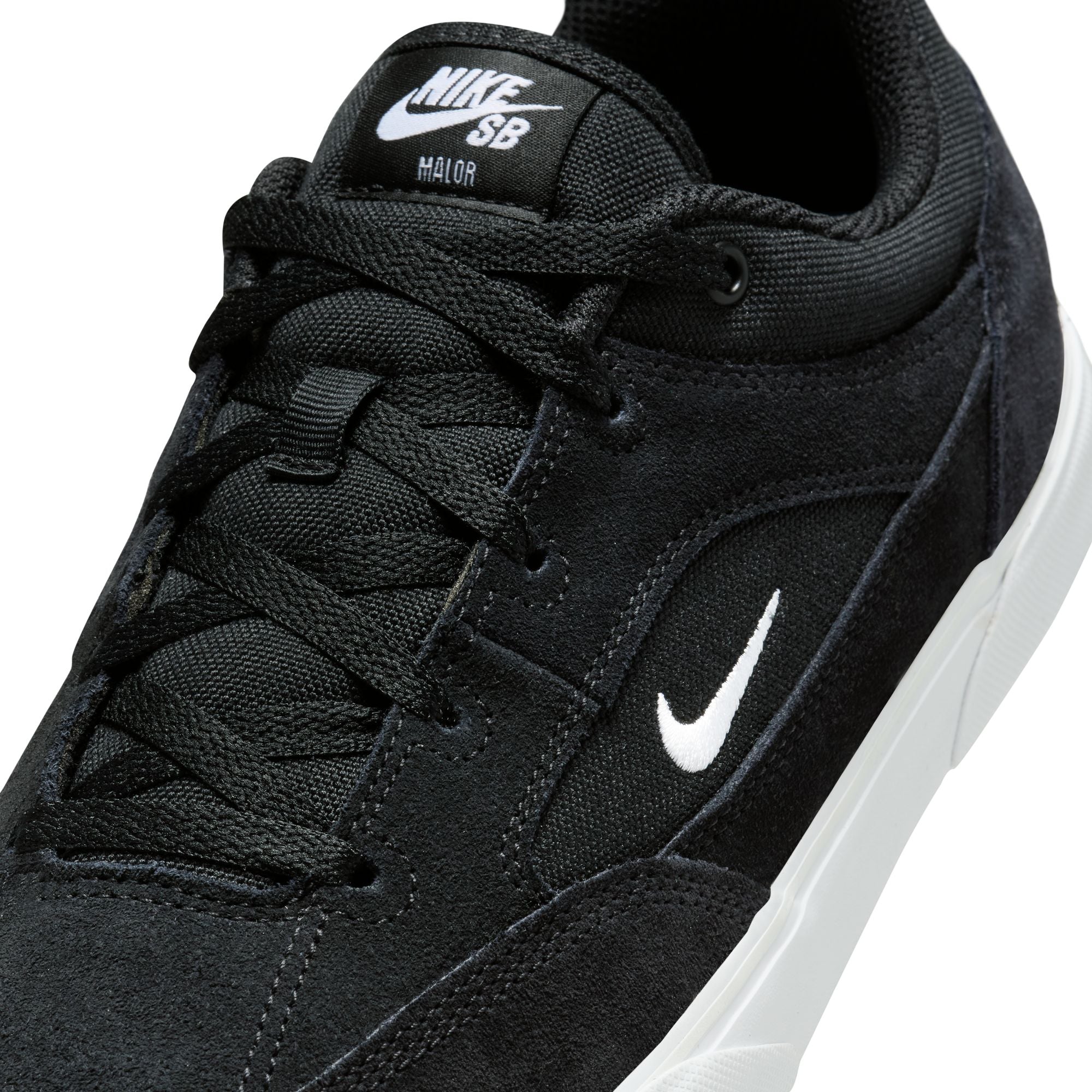 Nike SB Malor Shoes - Black/White-Black - Image 7