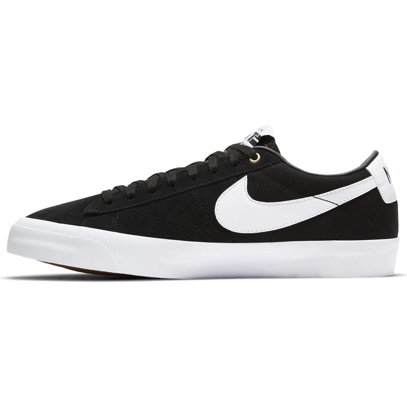 Nike SB Zoom Blazer Low GT Shoes - Black/White/Black-Gum - Image 4
